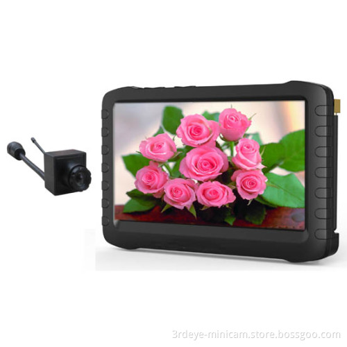 5.8g Wireless Mini Camera DVR Kit (90 deg VOA; 16 CHs; 0.008lux; 5" HD DVR; motion detect; 32G)
